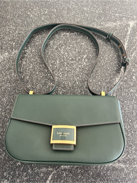 kate spade Handbags - Brand New Kate Spade New York Forest Green Leather Shoulder Bag